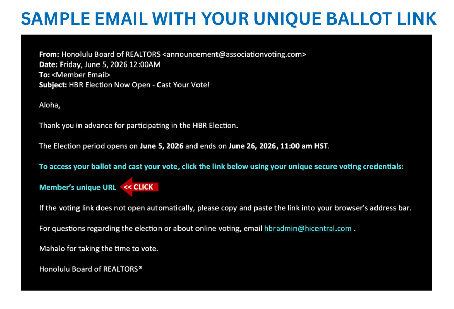 Voting Email Example HBR Elections